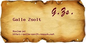 Galle Zsolt névjegykártya